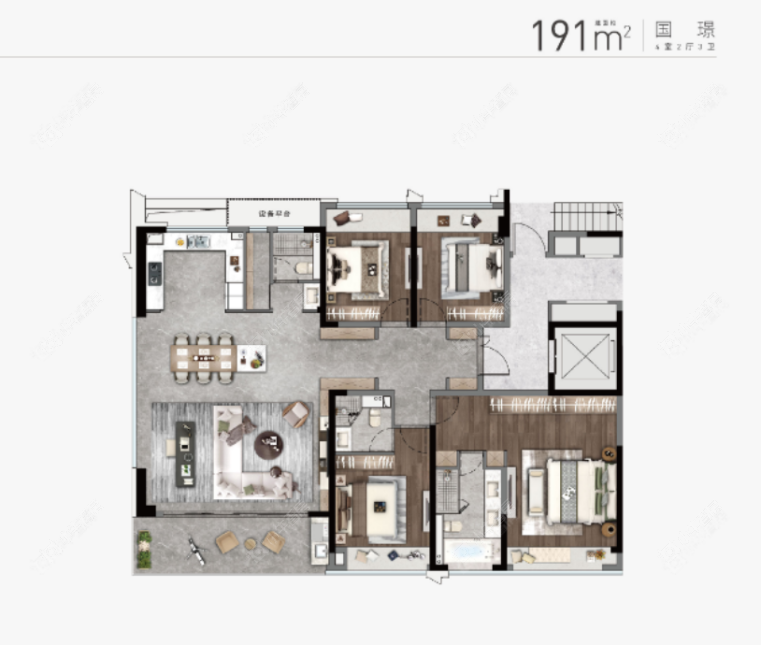 常州中吴江南春191㎡户型图