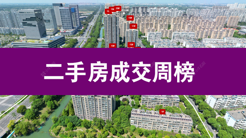 周榜发布！上周二手房成交TOP10出炉，这些小区表现亮眼