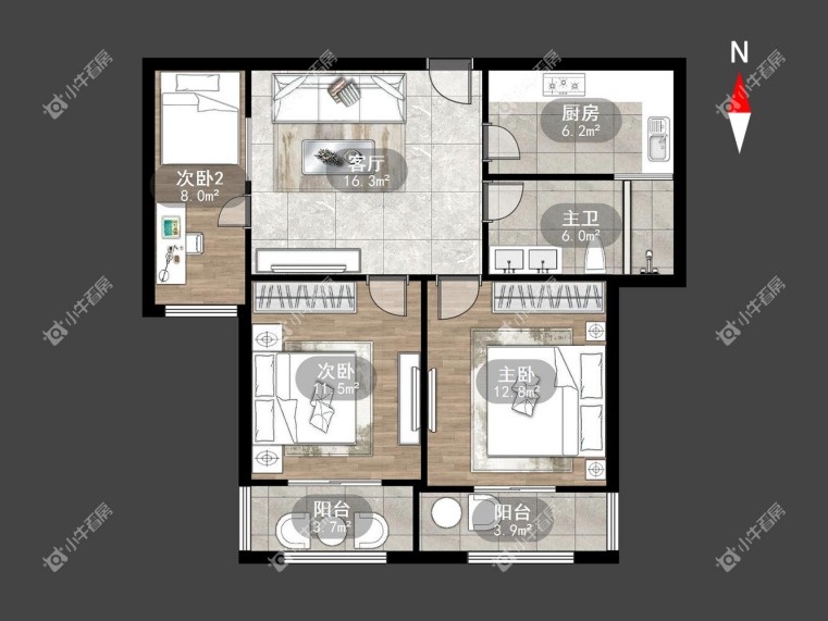 桂花园建面约92.46㎡_副本 桂花园建面约92.46㎡_副本