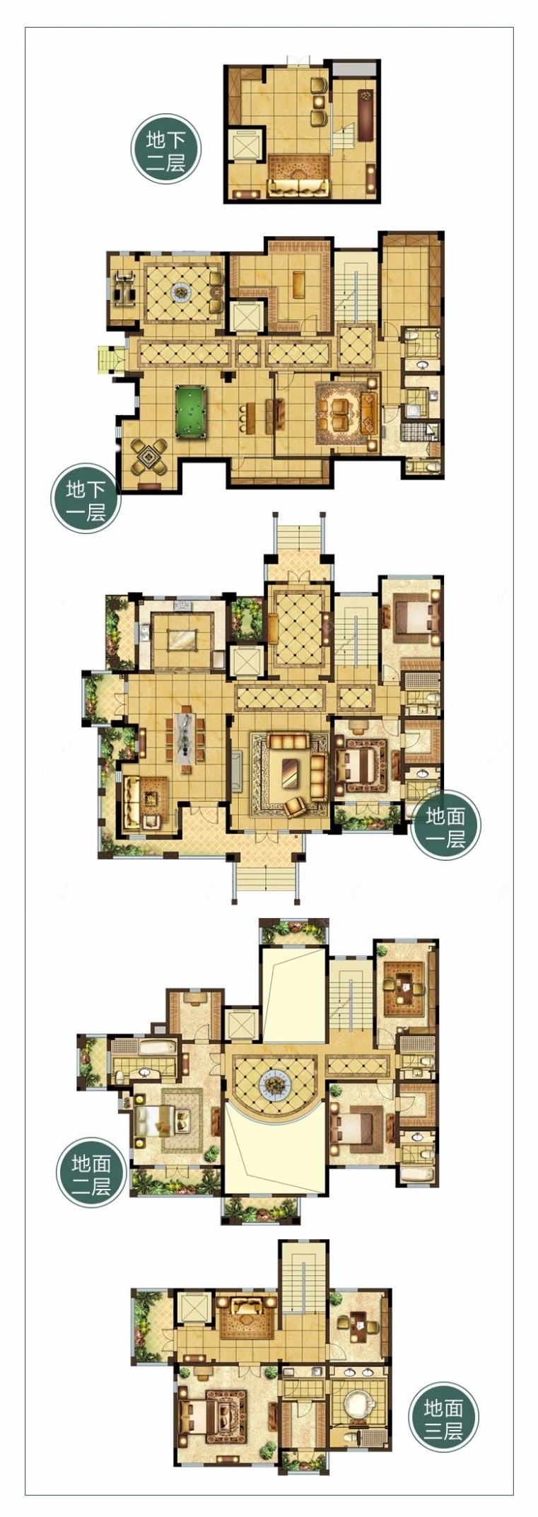 常州美林湖花园一区别墅户型图建面约540_副本