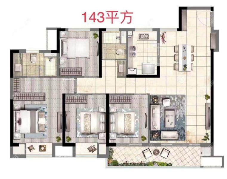 常州弘阳云峯143㎡户型图