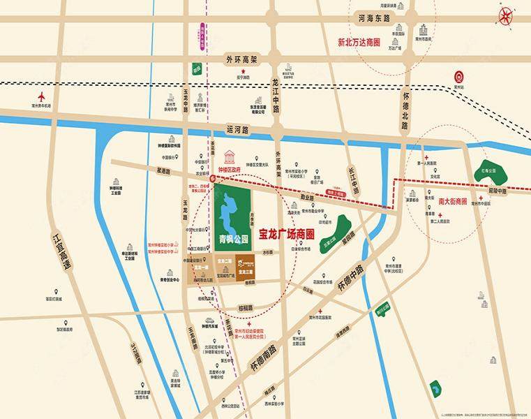 常州宝龙城市广场区位图 常州宝龙城市广场区位图