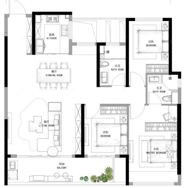 龙控公园建面约129㎡ 龙控公园建面约129㎡