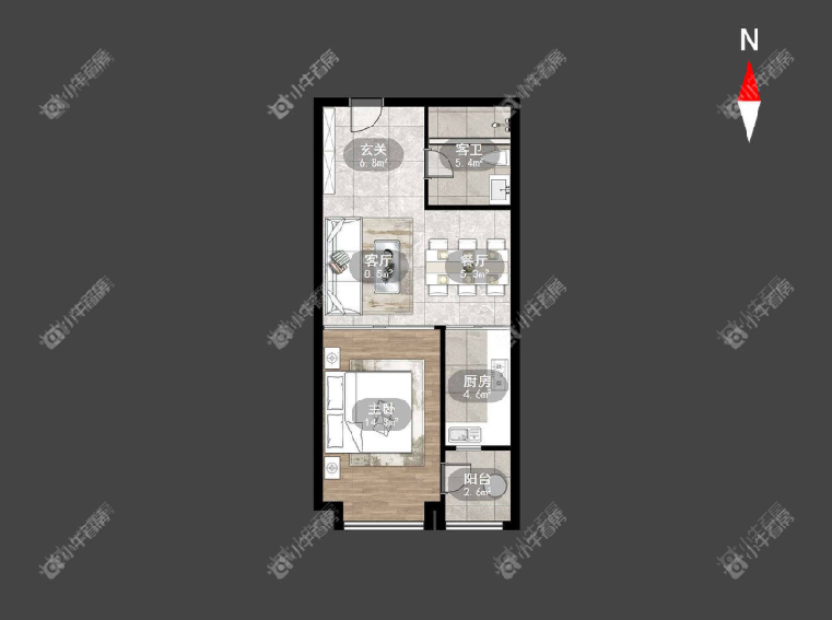 常州美吉特黄金公寓一居室户型图 常州美吉特黄金公寓一居室户型图