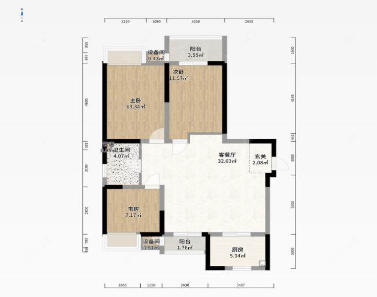 常州御城123㎡户型图