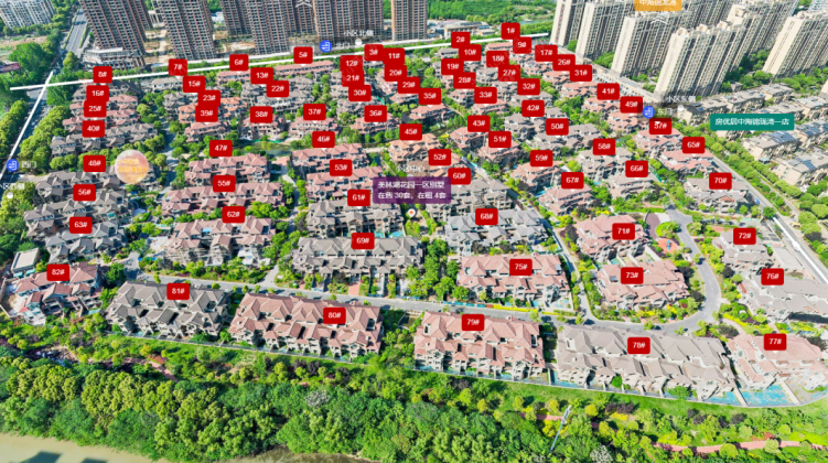 美林湖花园一区别墅摆位图