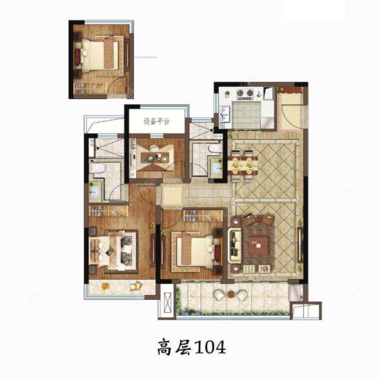 文澜国宾高层104户型图