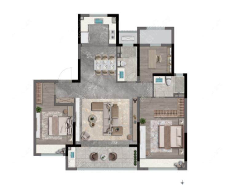 常州中海云麓里127㎡户型图