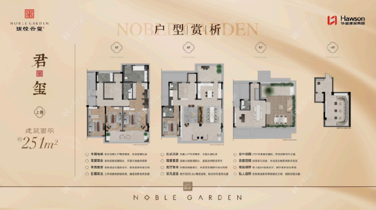 华盛珑悦云玺251㎡上叠户型图 华盛珑悦云玺251㎡上叠户型图
