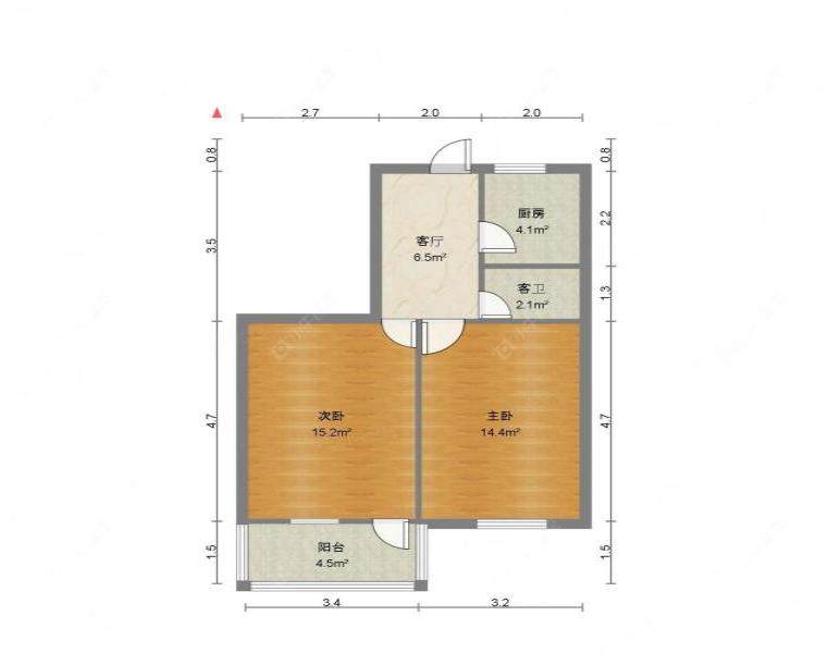 常州桃园新村60㎡户型图