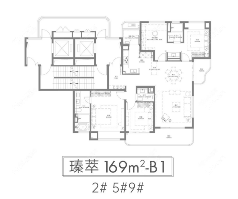 常州万科瑧湾汇169㎡户型图 常州万科瑧湾汇169㎡户型图