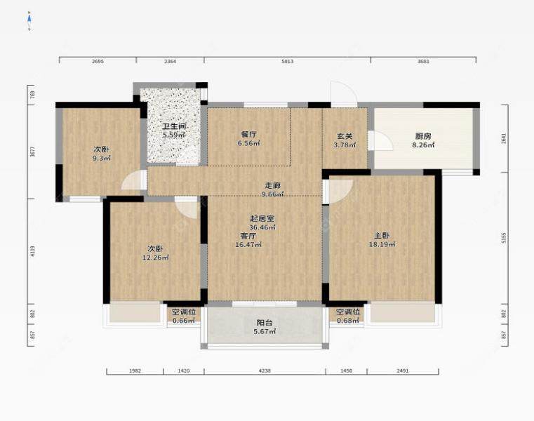 常州御城111㎡户型图