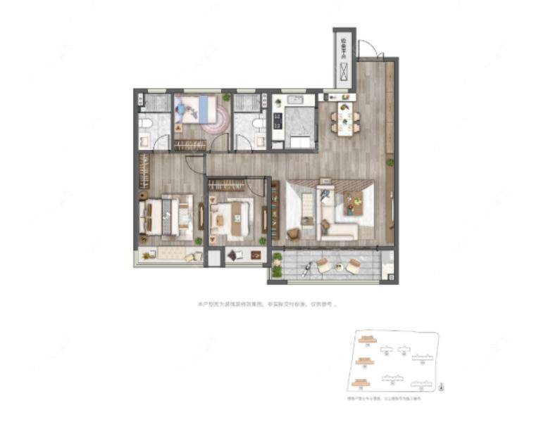 常州春秋祥云如院126㎡户型图