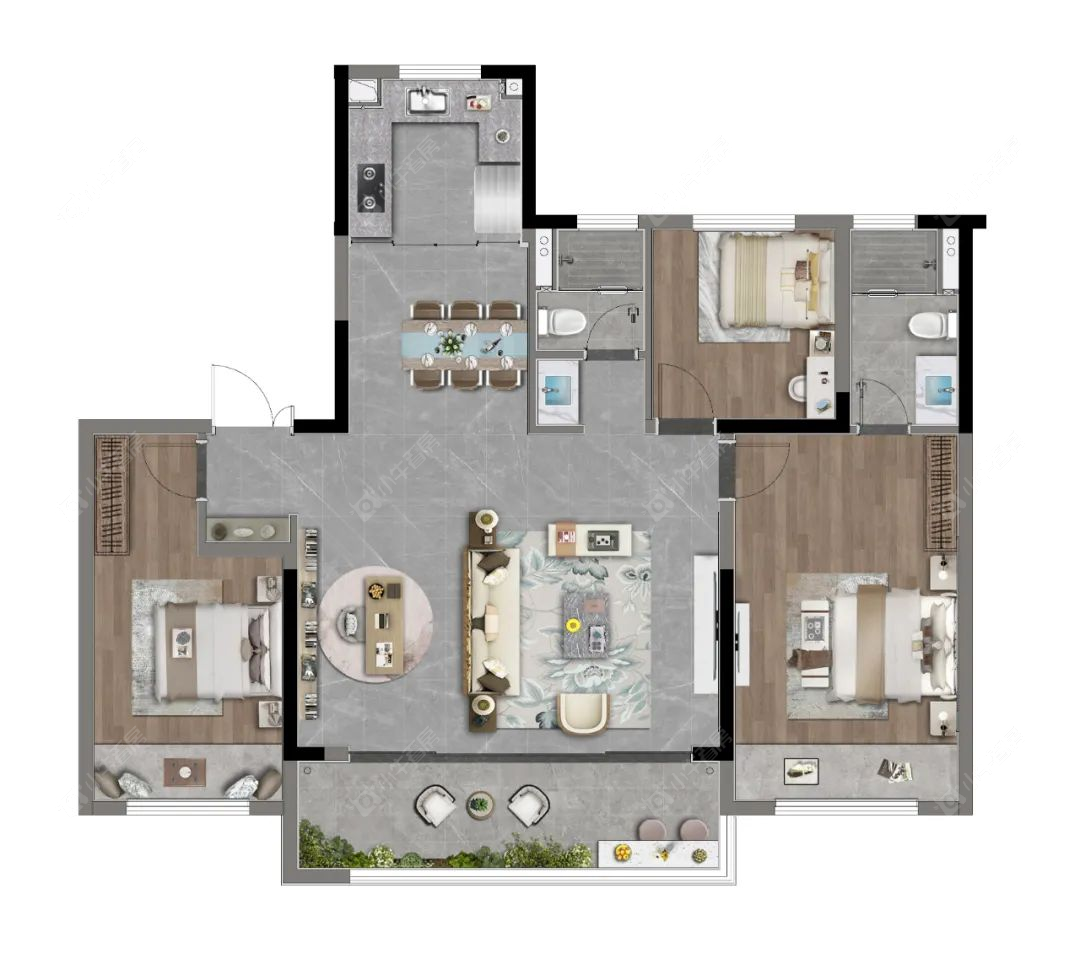 天曜128㎡户型图
