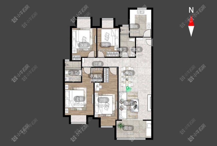 龙湖香醍时光四居室