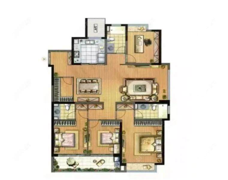 九洲玺170㎡户型图