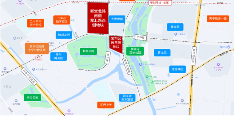 紫荆公园东侧地块周边配套示意图