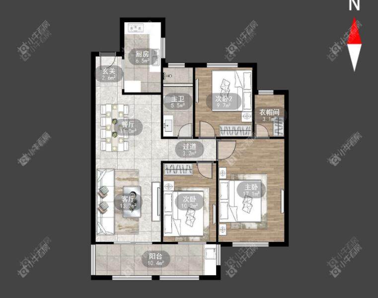 常州金正花园三房户型图