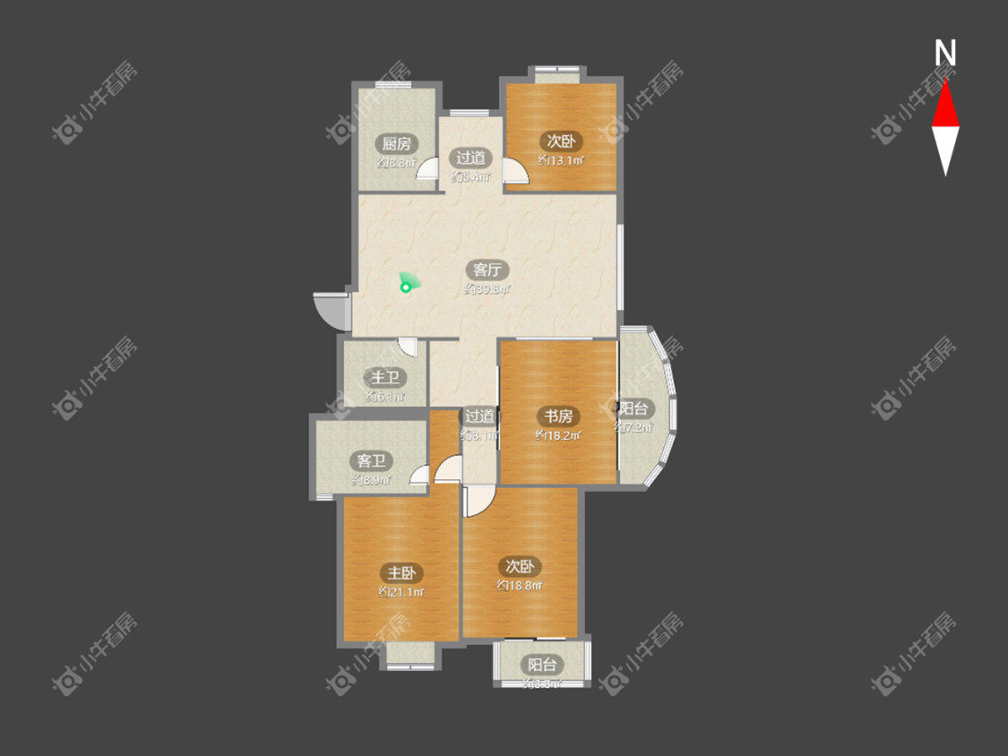 建面约151㎡户型