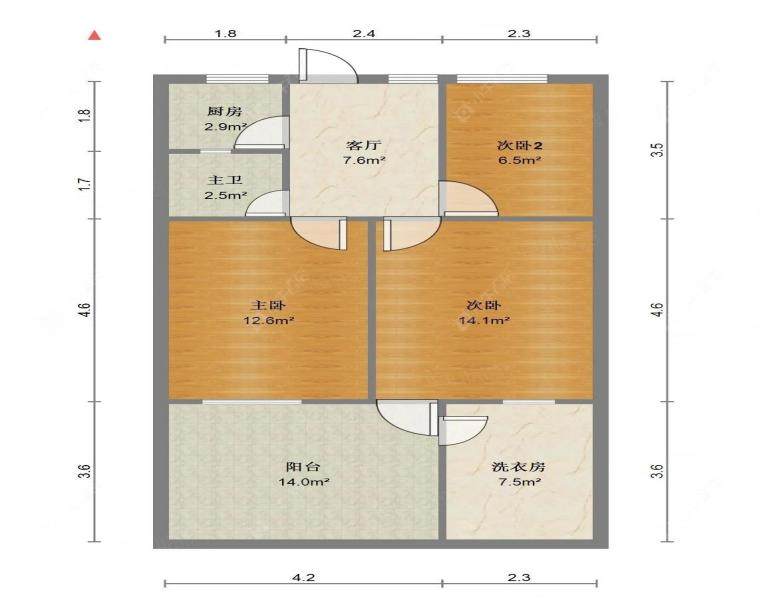 常州桃园新村71㎡户型图