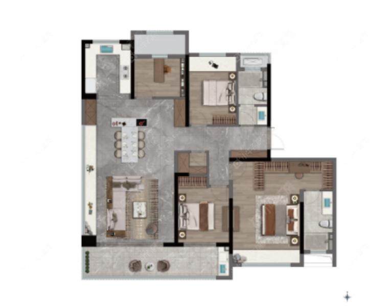常州中海云麓里157㎡户型图